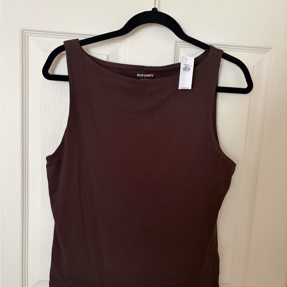 Old Navy Women's Brown Boatneck Tank Top